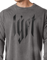 Born To LÝFT Vintage Graphic Big Long T-Shirt - D.Grey