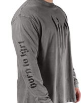 Born To LÝFT Vintage Graphic Big Long T-Shirt - D.Grey