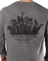 Born To LÝFT Vintage Graphic Big Long T-Shirt - D.Grey