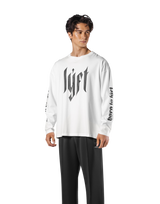 Born To LÝFT Vintage Graphic Big Long T-Shirt - White