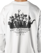 Born To LÝFT Vintage Graphic Big Long T-Shirt - White