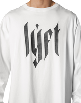 Born To LÝFT Vintage Graphic Big Long T-Shirt - White