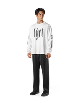 Born To LÝFT Vintage Graphic Big Long T-Shirt - White