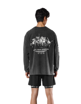 Born To LÝFT Vintage Graphic Big Long T-Shirt - Black