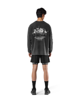 Born To LÝFT Vintage Graphic Big Long T-Shirt - Black