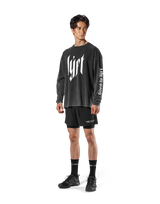 Born To LÝFT Vintage Graphic Big Long T-Shirt - Black