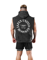 JP × UK Ring Vintage Armhole Hoodie - Black