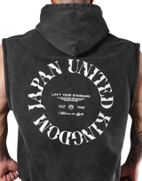 JP × UK Ring Vintage Armhole Hoodie - Black