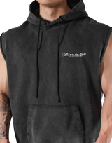 JP × UK Ring Vintage Armhole Hoodie - Black