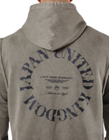JP × UK Ring Vintage Armhole Hoodie - Khaki