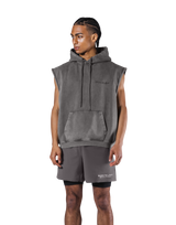 JP × UK Ring Vintage Armhole Hoodie - Grey