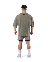 Vintage Statue Graphic Extra Big T-Shirt - Khaki