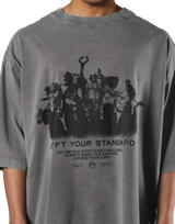 Vintage Statue Graphic Extra Big T-Shirt - D.Grey