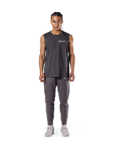 Stretch Waffle Nylon Loose Fit Tanktop - D.Grey