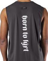 Stretch Waffle Nylon Loose Fit Tanktop - D.Grey