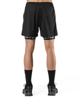 Born To LÝFT Stretch Layered Shorts - Black