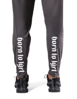 Calf Logo Stretch Slim Straight Pants - D.Grey