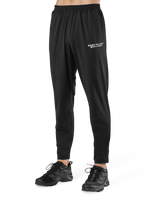 Calf Logo Stretch Slim Straight Pants - Black