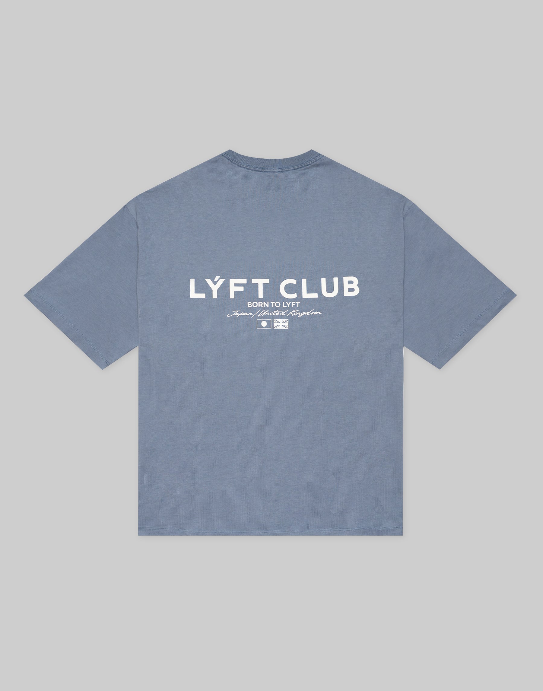 LÝFT CLUB Logo Big T-Shirt - L.Blue