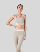 Stripe Cross Strap Bratop - Beige
