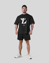 Wing L Logo Big T-Shirt - Black