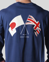 New Flag Oversize Long T-Shirt - Navy