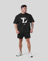 Wing L Logo Big T-Shirt - Black
