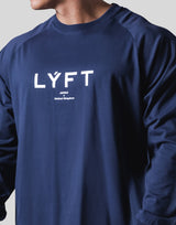 New Flag Oversize Long T-Shirt - Navy