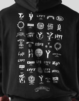 Heritage Logo Oversize Sweat Hoodie - Black