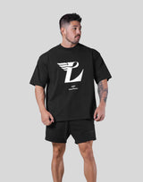 Wing L Logo Big T-Shirt - Black