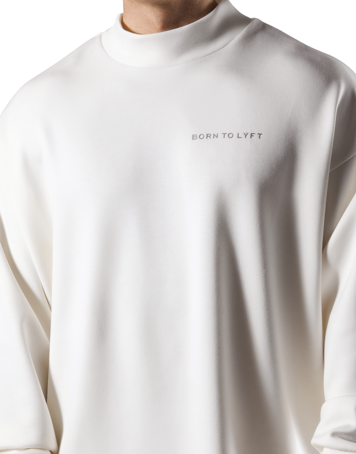 Oversize Mock Neck Pullover - Ivory