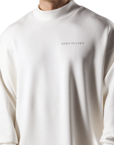 Oversize Mock Neck Pullover - Ivory