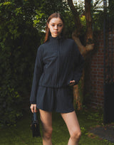 Embossed Nylon Windbreaker - Black