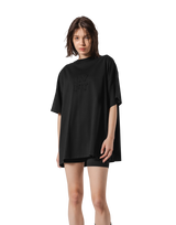 Patching Logo Oversize T-Shirt - Black