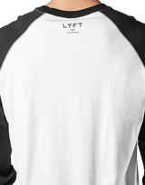 College Logo Raglan Big Long T-Shirt - White