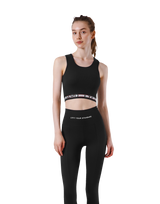 Border Rib Woven Tanktop - Black