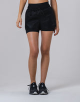 Sheer Layered Shorts - Black