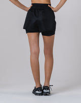 Sheer Layered Shorts - Black