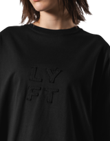 Patching Logo Oversize T-Shirt - Black