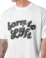 Old Born To LÝFT Big T-Shirt - White