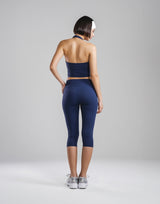 Cup In Halter Neck Top - Navy