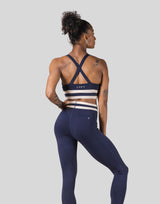 Stripe Cross Strap Bratop - Navy