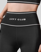 LÝFT Club Waist Rib Leggings - Black