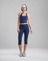 Cup In Halter Neck Top - Navy