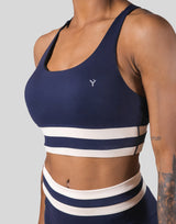Stripe Cross Strap Bratop - Navy