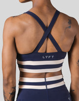 Stripe Cross Strap Bratop - Navy