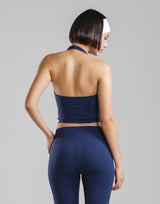 Cup In Halter Neck Top - Navy