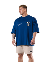 Statue Y Extra Big T-Shirt - Blue