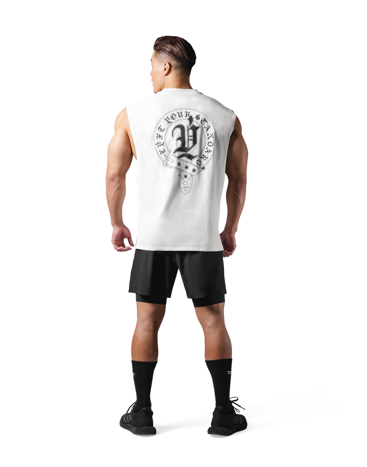 Old English No Sleeve - White