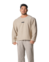 Thermal Loose Wappen Long T-Shirt - Beige